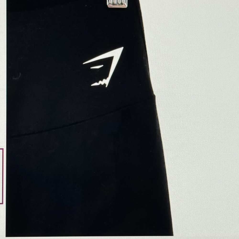 GYMSHARK  Black Training Cropped Leggings New with Tags - Picture 3 of 4